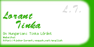 lorant tinka business card