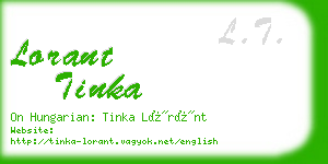 lorant tinka business card